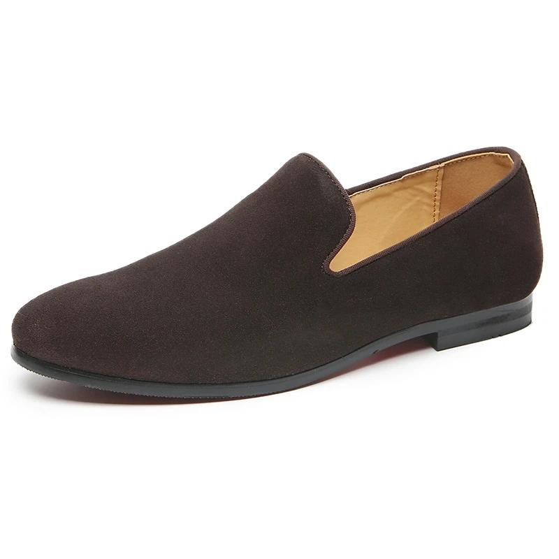 Men's Casual Shoes Cow Suede Genuine Leather Mens Slip-on Party Wedding Loafers Moccasins Men Light Comfortable Driving Flats