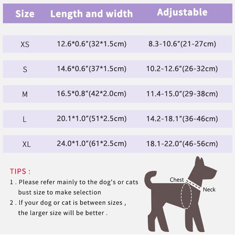 Pet Collar Double D Ring Hangable Accessories Space Cotton Inner Large and Medium Dog Collar