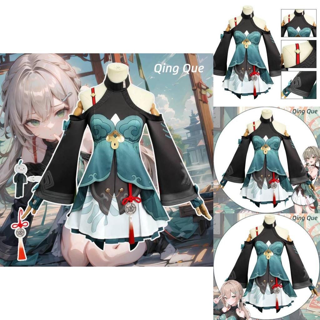 Honkai Star Rail Cosplay Costume Set For Women Authentic Qingque Outfit For Game Fans