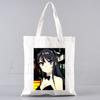 Bunny Girl Senpai Sakurajima Mai Shopper Bags Shopping Bag Tote Bag Skulderveske Lerretsvesker College Håndveske med stor kapasitet