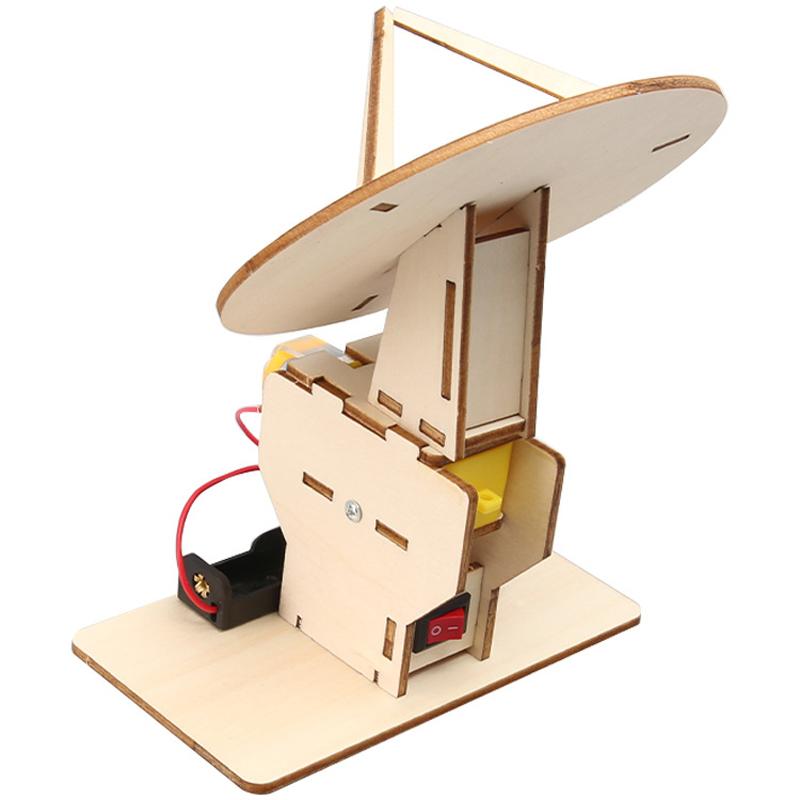 Wooden Electric Radar Detector Model Kids Science Toy Technology Physics Bricks Kit Learning Educational Toys for Children