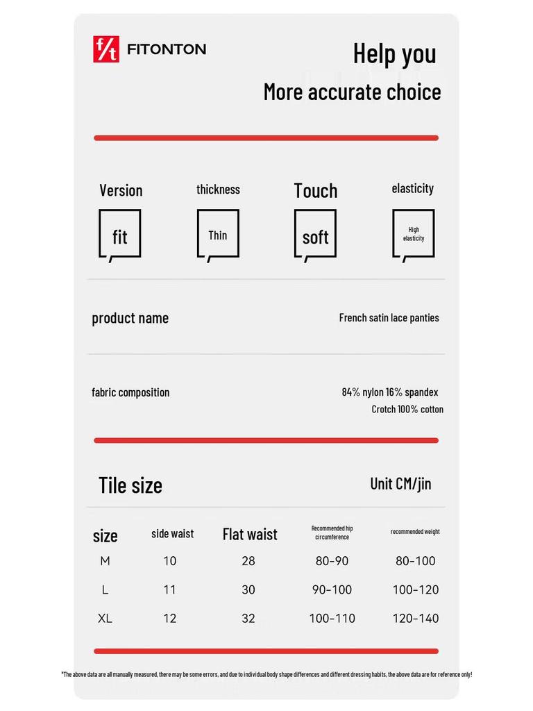 FitonTon Women's Lace & Satin Bikini Underwear (4-Pack)