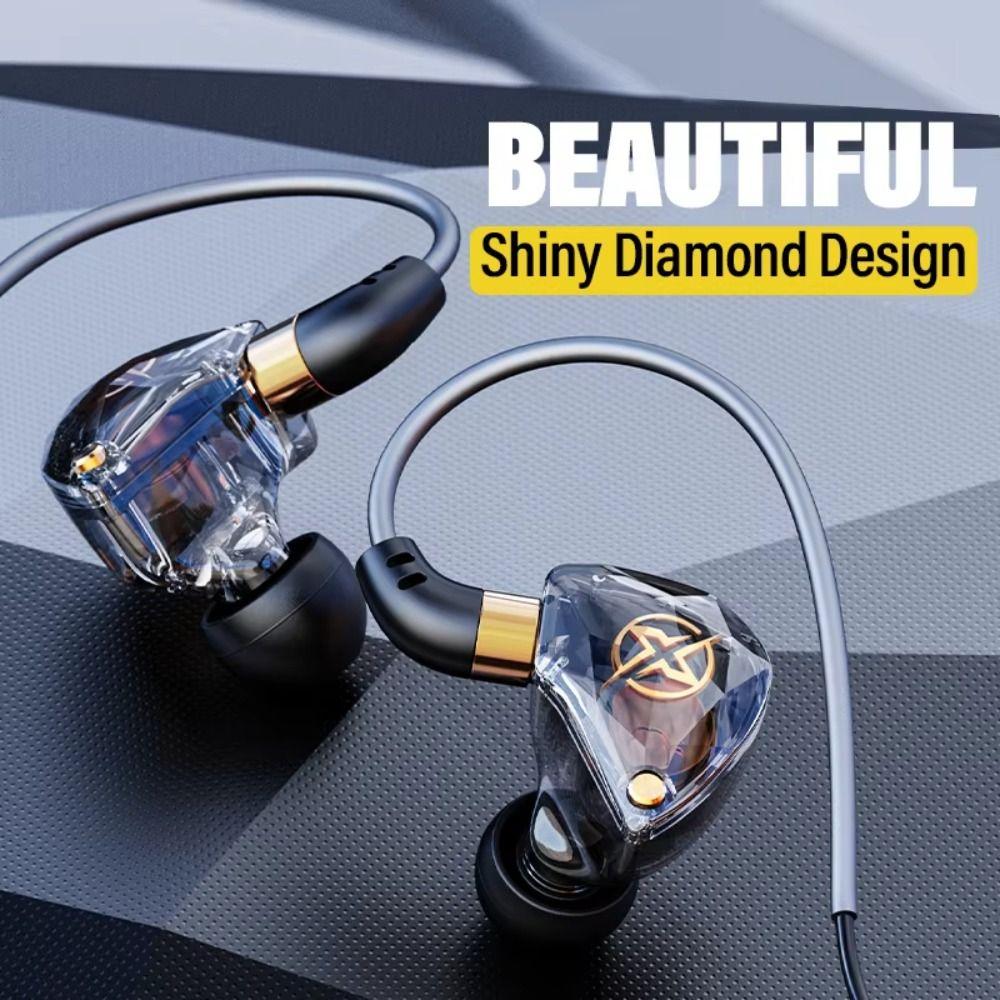 Comfort Fit 3.5mm Jack HiFi Earphone with Mic In Ear Design Wired Headphone Noise Isolation Bass Stereo Earbuds Studio Recording