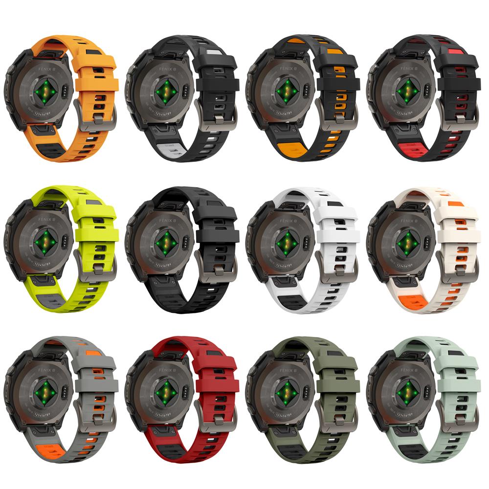 Cinturino in Silicone da 26mm 22mm Per Garmin Fenix 8 E 7 7X Pro 5 5X Plus 6 6X Pro Epix Gen 2 Cinturino Tactix 8 7/Enduro 3 Braccialetto QuickFit