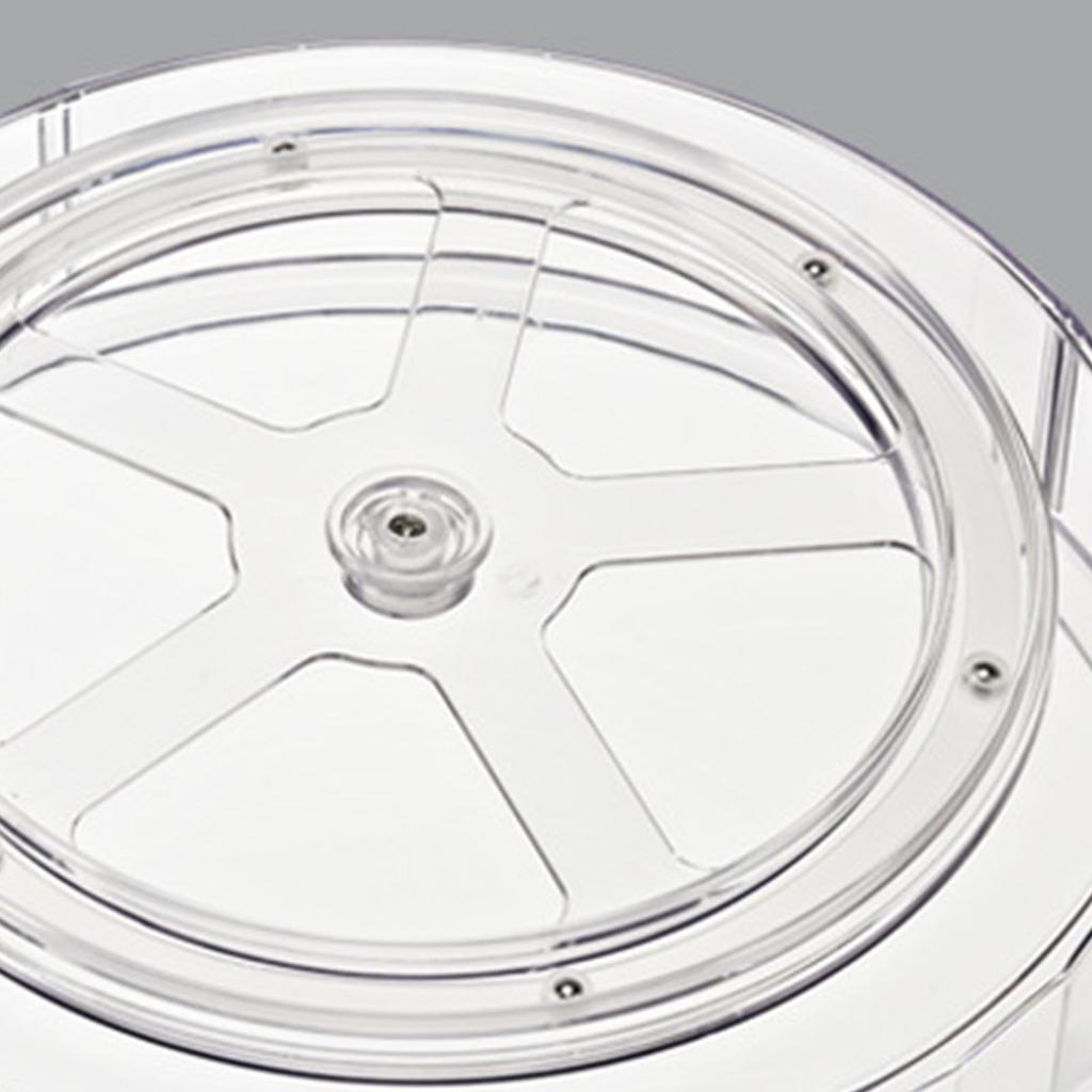 Aufbewahrungsdrehteller Transparent Rund PET Drehbarer Gewürz-Organizer Tablett für Küche Snacks Kosmetik