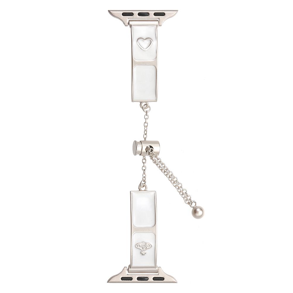 

Ремінець для Apple Watch Series 10 9 8 7 SE 6 5 4 3 2 1 42 мм 41 мм 40 мм 38 мм Емальований браслет Сатурн Металевий ремінець Starlight White