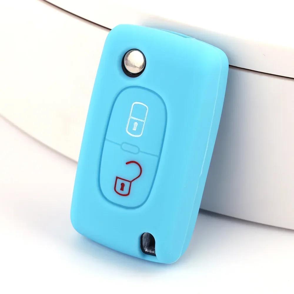 2 Button Key Case Cover for Citroen C-Crosser C3 C4 Picasso Berlingo Case for Peugeot Partner Tepee 207 307 308 407