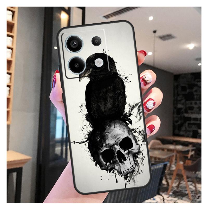 

Raven Skull Case For Xiaomi Redmi 12 13 C 9C 10C Redmi Note 13 Pro 9 10 11 12 9S 10S 11S 12S Back Cover Redmi Note 12S