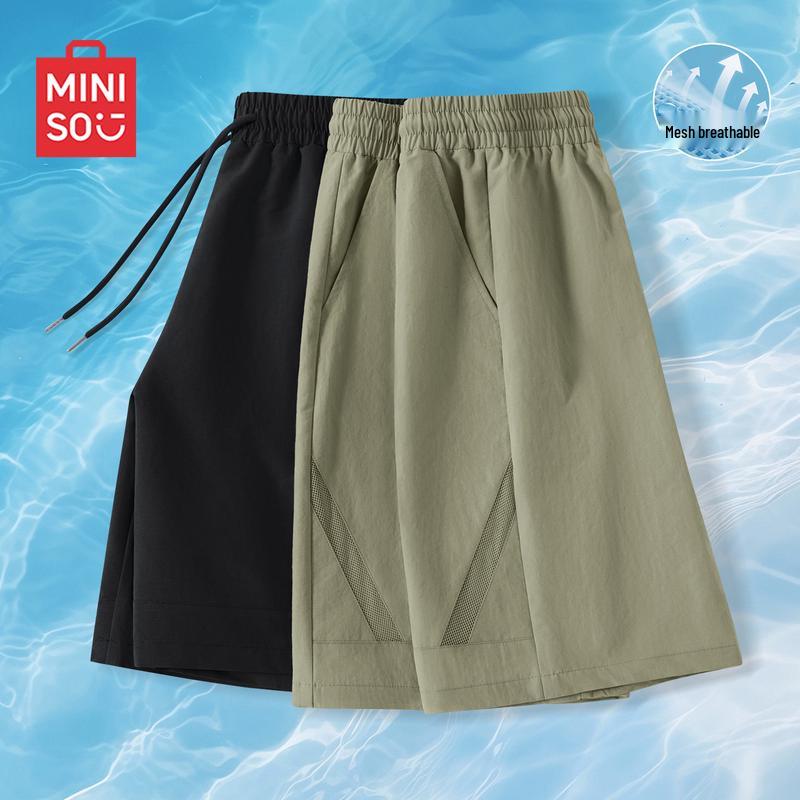 

MINISO Men s Quick-Dry Cool-Feel Loose Shorts 3XL