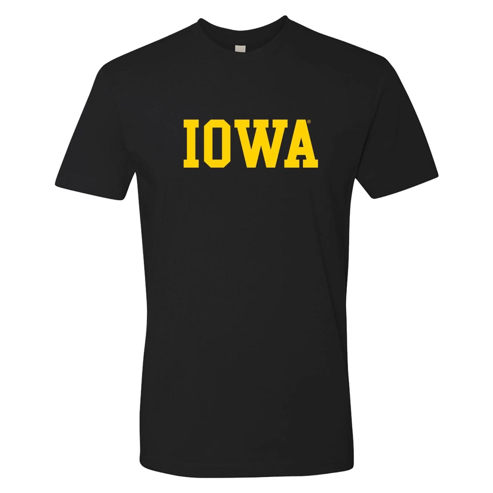Iowa Hawkeyes Basic Block T-Shirt Premium Cotton - Gold M