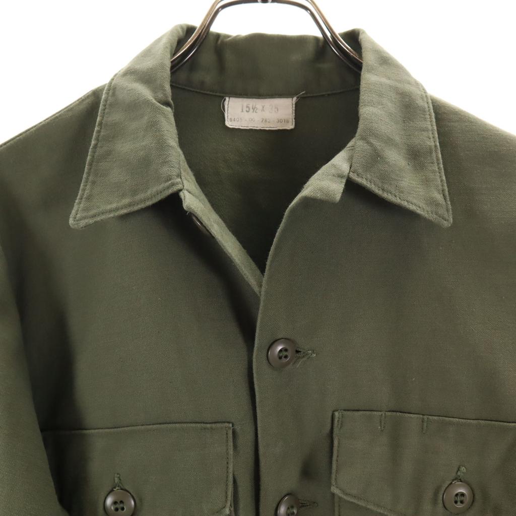 US ARMY 70s vintage utility Shirt jacket 151/2 khaki Men's Used
