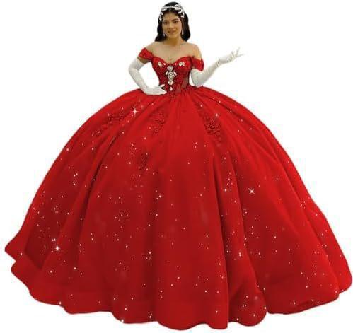 One Shoulder Wedding Dress Large Skirt Trailing Blue Sequin Evening Dress Bar Mitzvah Princess Dress