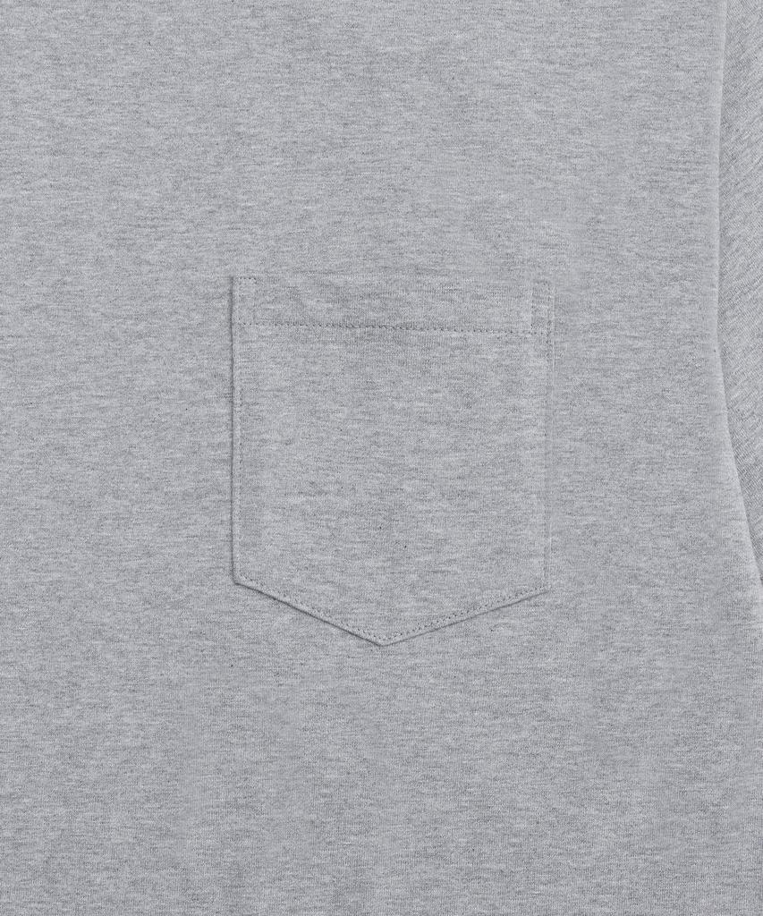 Oeoseullou Study Cotton Pocket Short Sleeve T-Shirt - Heather Gray / 030017N64