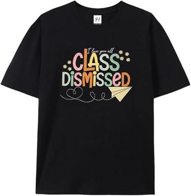 Lehrer-Shirt letzter Schultag: Frauen Ich liebe euch Alle Unterricht beendet Shirts Schulabschluss T-Shirt Schwarz