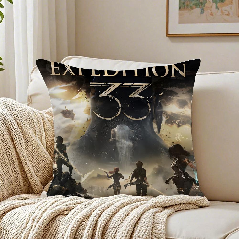 game exploratory CClair OObscur EExpedition 33 Cushion Cover Pillowcase Antidustmite living Room Sofa Decor Cushion Room