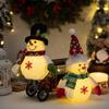 Lighted Christmas Table Decorations, LED Lighted Xmas Snowman Ornaments, Lighted Up Christmas Snowman Doll For Home Indoor Holiday Party Decor