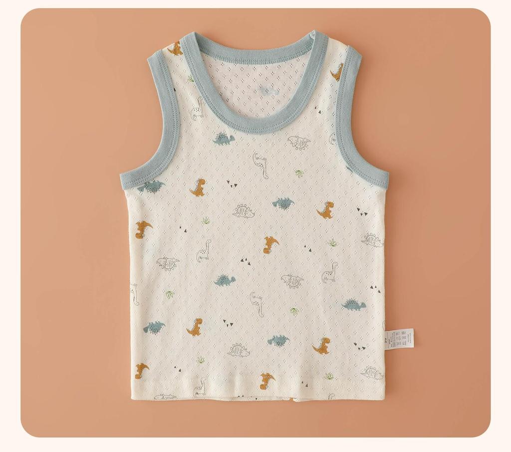Boys' Pure Cotton Sleeveless Vest - Versatile Baby T-shirt Top
