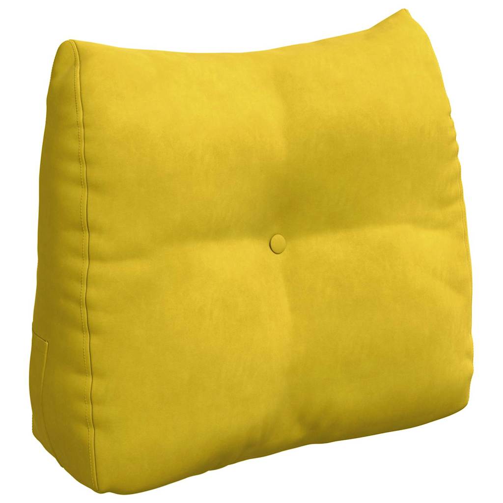 Back Cushion Yellow 60 x 24 x 50 cm Velvet