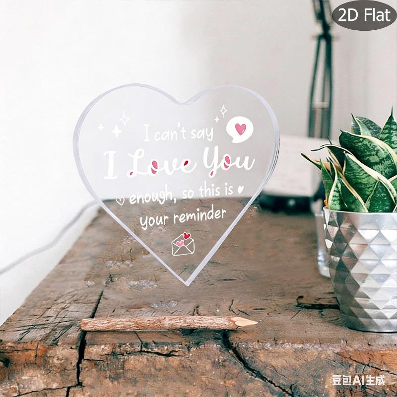 2D Flat, Gifts for Family Friends Wife Husband Acrylic Decoration Sign, Suitable for Wall Decoration, Porch, Room, Villa, Accents Home, Hallway, or Wo