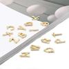 10 PCs Zinc Alloy Alphabet Charms "A-Z "Letter Matt Gold Color Pendants Bamboo Shape Metal 26 Capital Charm Fit Jewelry Crafts