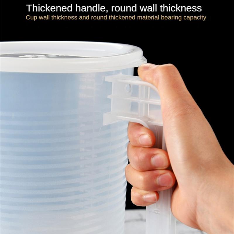 5000/3500/2000/1000/500/250/100ml Tazza graduata in plastica con coperchio Becher da laboratorio di grandi dimensioni Tazza di miscelazione trasparente Strumenti per la cottura