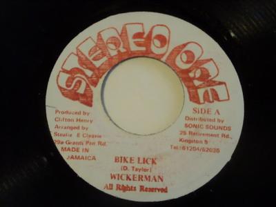 7inch Record WICKERMAN - Bike Lick NONE Stereo One Jamaica Reggae, Ska & Dub Used