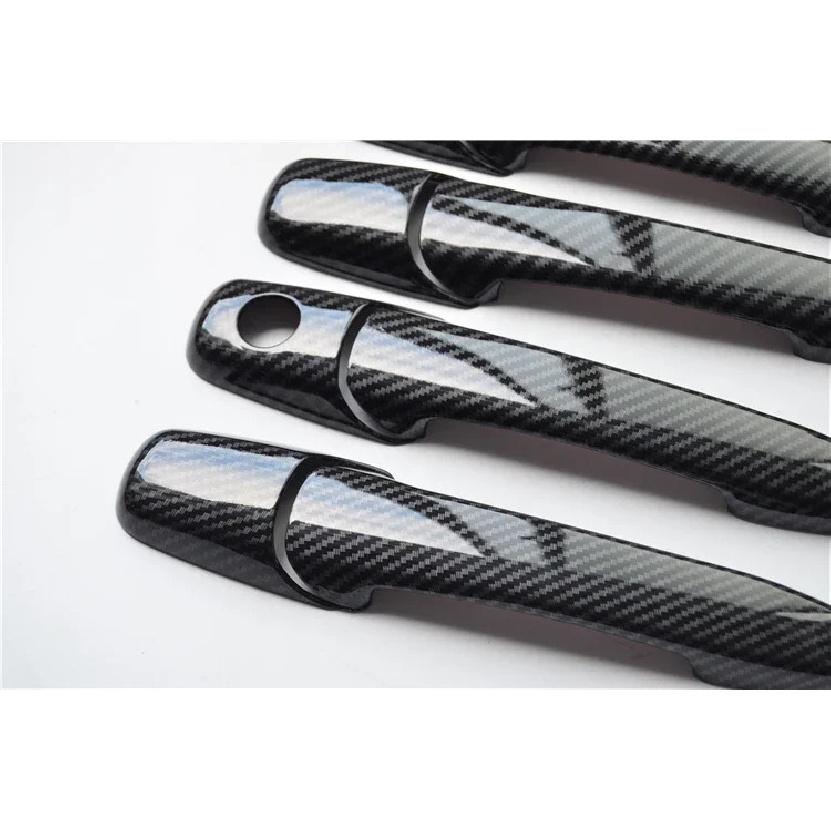 For Nissan Lafesta B35 2012 2013 2014 2015 2016 2017 Chrome Carbon Fiber Car Door Handle Cover Sticker Styling Decal Accessories