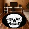 1pc Skull Bone Round Chair Mat Office Area Rug - Non-Slip, Floor Mat for Office, Bedroom, Ideal Home Decor Gift P0105066