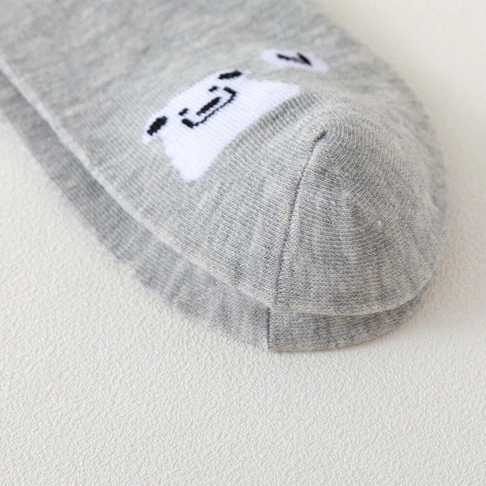 10 Pairs of Colored Cotton WOMEN'S Socks, Ankle Breathable Mesh Sports Socks, Casual, Summer Thin Socks, Cartoon