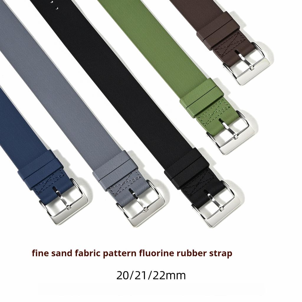 20mm 21mm 22mm FKM Universal Fluororubber Watch Strap For Tudor BlackBay Omega Seamaster IWC Longines Rolex Belt Watch Band