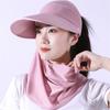 Hiking Lady Casual Outdoor Foldable Female Ponytail Hat Women Neck Cover Hat Sun Cap Wide Brim
