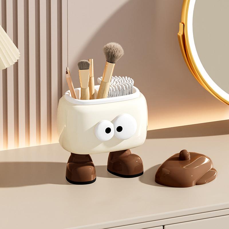 Kreativer Wattestäbchenhalter mit Deckel Wattestäbchenbox Baumwollpads Halter Make-up Organizer Aufbewahrungsbox Wattestäbchen Spender Zahnstocherbox