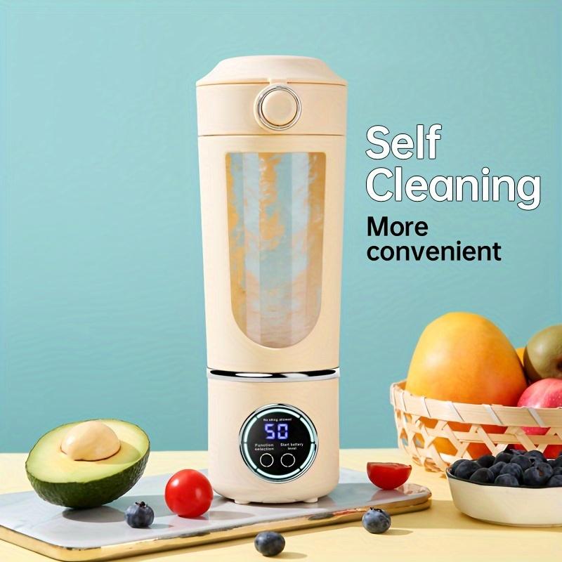 Portable USB Rechargeable Blender with LED Display - Compact 18.6 Oz Citrus Juicer, 700ml Capacity, Ideal for Smoothies and Shakes, Dual Lid Design