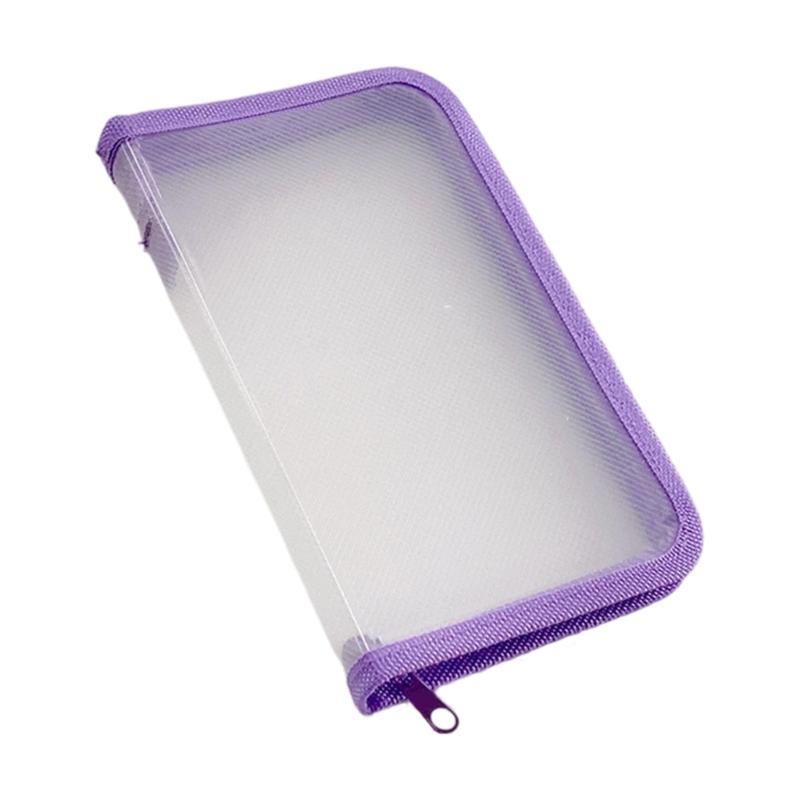 Portable Clear File Bag Zippered Closure Storage Pouches Multifunctional Receipt Organiser For School Office Supplies