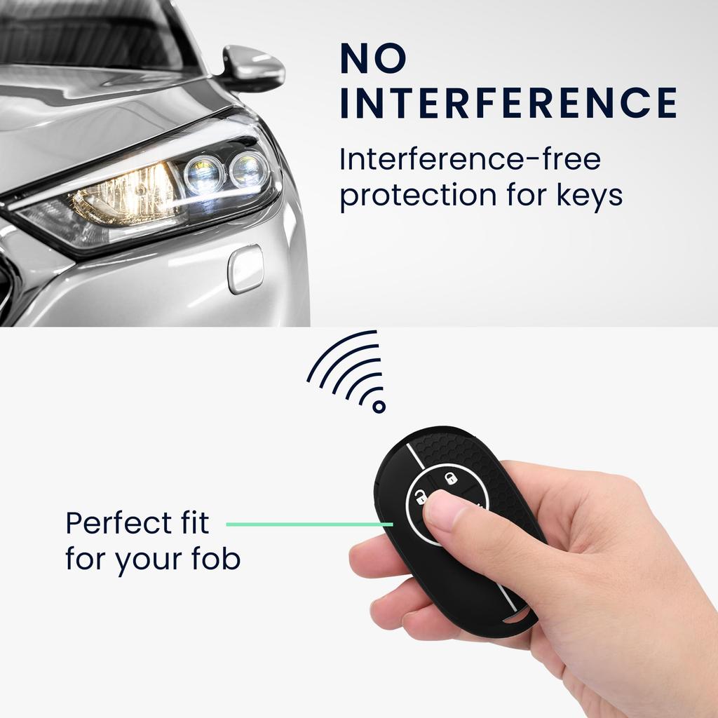 kwmobile Key Cover for Fiat 500E 4 Button Car Key Case - Protective Case