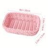 Striped Woven Storage Basket, Multifunctional Desktop Organizer, Ideal for Office Desk, Bedroom Table Small Items Storage