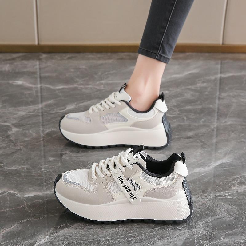 Small man thick-soled height increase 7cm Forrest Gump shoes women's 2025 summer breathable mesh student sports leisure dad shoes