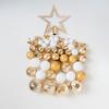 50Pcs Shatterproof Christmas Ornament Set With Plastic Tree Toppers Star For Indoor Outdoors Holiday Decorations