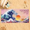 Artwork The Great Wave Off Kanagawa Towel Quick Dry Absorbent Beach Towel for Sports, Fitness, Swimming and Outdoor Activities