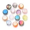 30Pcs Flat Round Faceted Crystal Beads Colorful Glass Beads Loose Spacer Beads For Jewelry Making DIY Bracelet Necklace Crafts