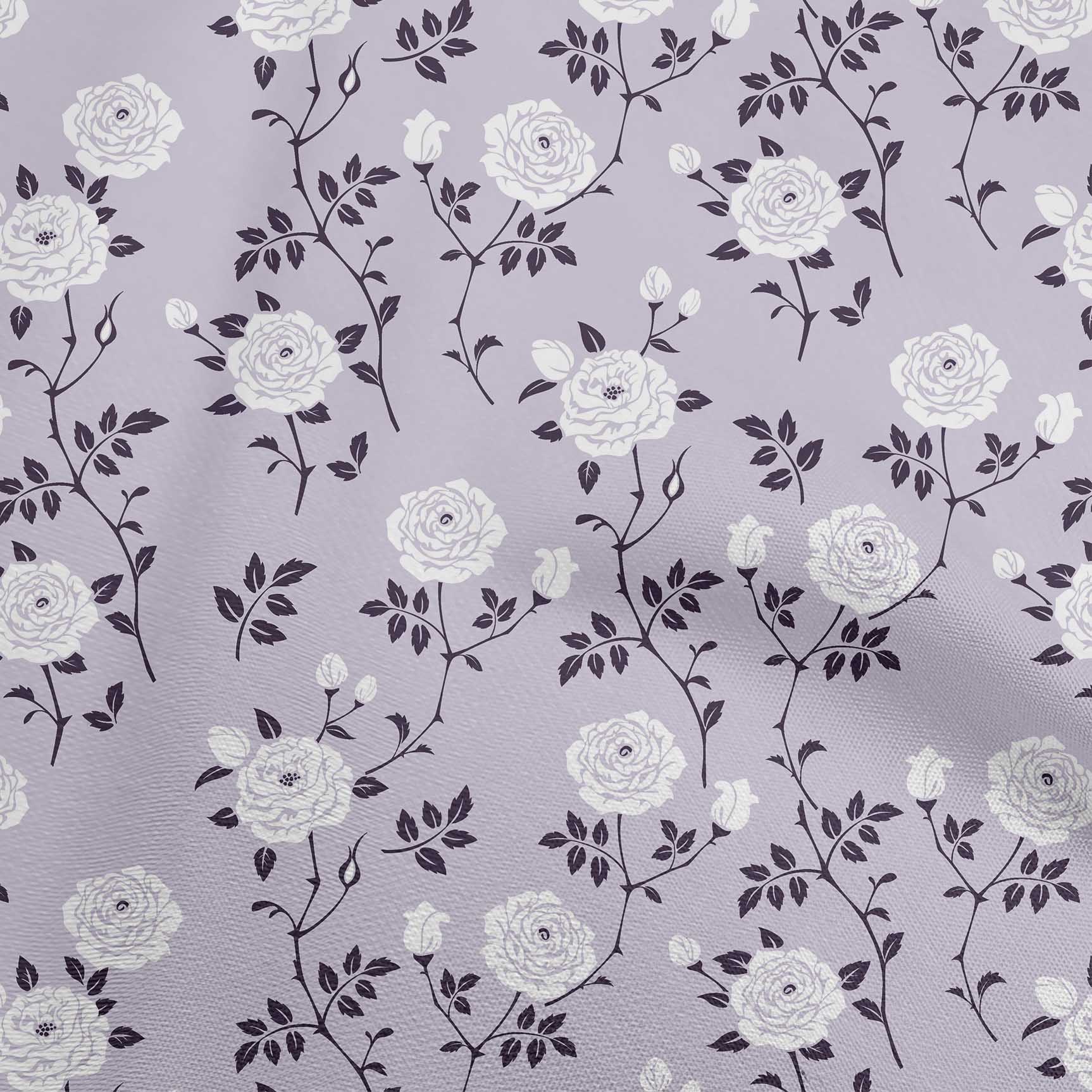 

oneOone Cotton Flex Gray Fabric Floral Diy Clothing Quilting Fabric Print Fabric By Yard 40 Inch 42 Inch Wide - Viscose Chiffon пастельні фіолетовий колір