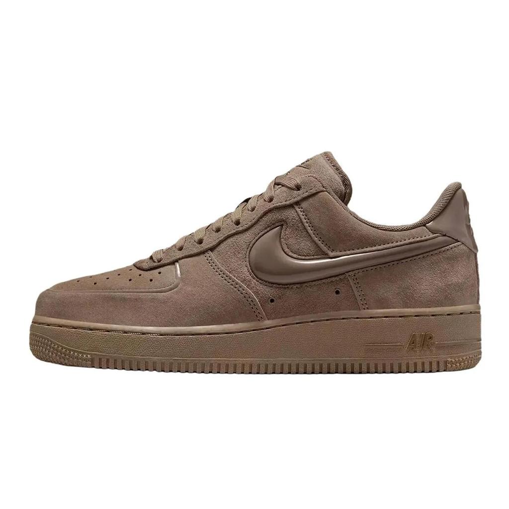 Nike Air Force 1 811 Manufacturing, Coffee Pattern Abrasion Resistant Low top Skateboard Shoes Women's Gray Brown HV4406-200(Team80-)