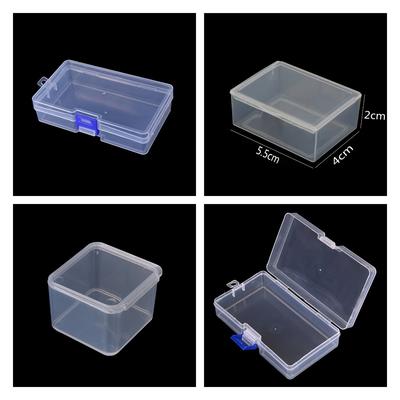 2023 1PCS Clear Lidded Small Plastic Box For Trifles Parts Tools Storage Box Jewelry Display Box Screw Case Beads Container