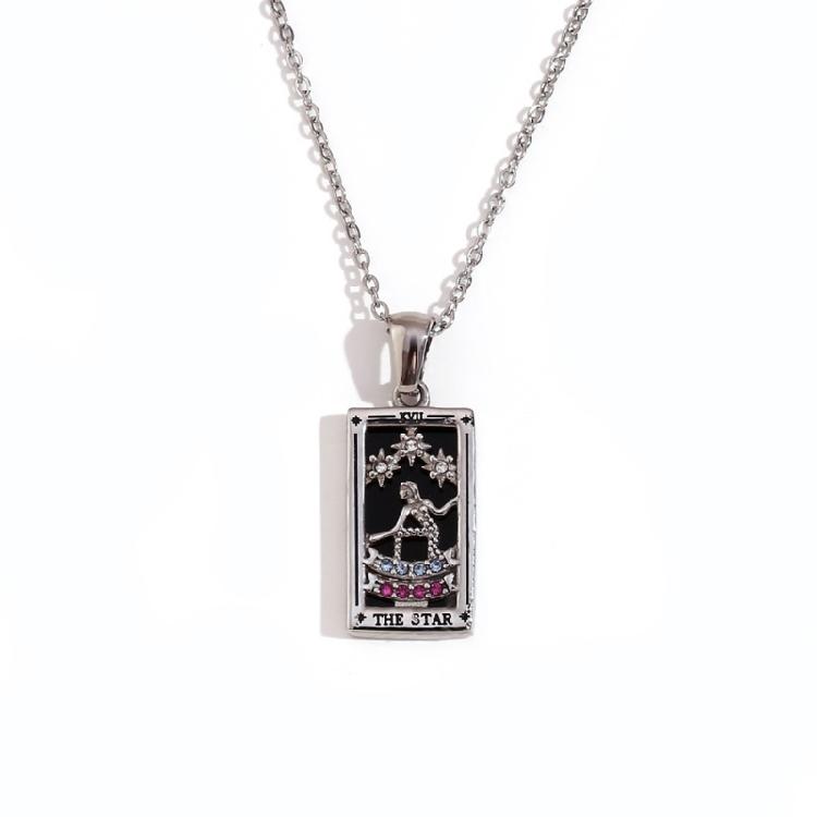 Trendy Minimalist Tarot Inspired Necklace With Creatvie Symbols And Lightweight Design For Comfortable Daily Wear