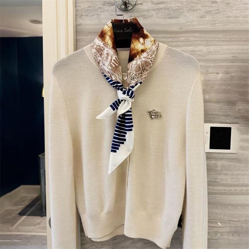 NINA SOLOR Art Painting Mirror Twill Silk Scarf