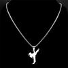 Hiphop Taekwondo Kicking Karate Chain For Women Men Stainless Steel Silver Color Female Sports Style Pendant Necklace Jewelry