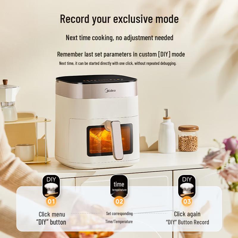 Midea 6.5L Smart Touch Visible Air Fryer Oven CN Plug (adapter Included)