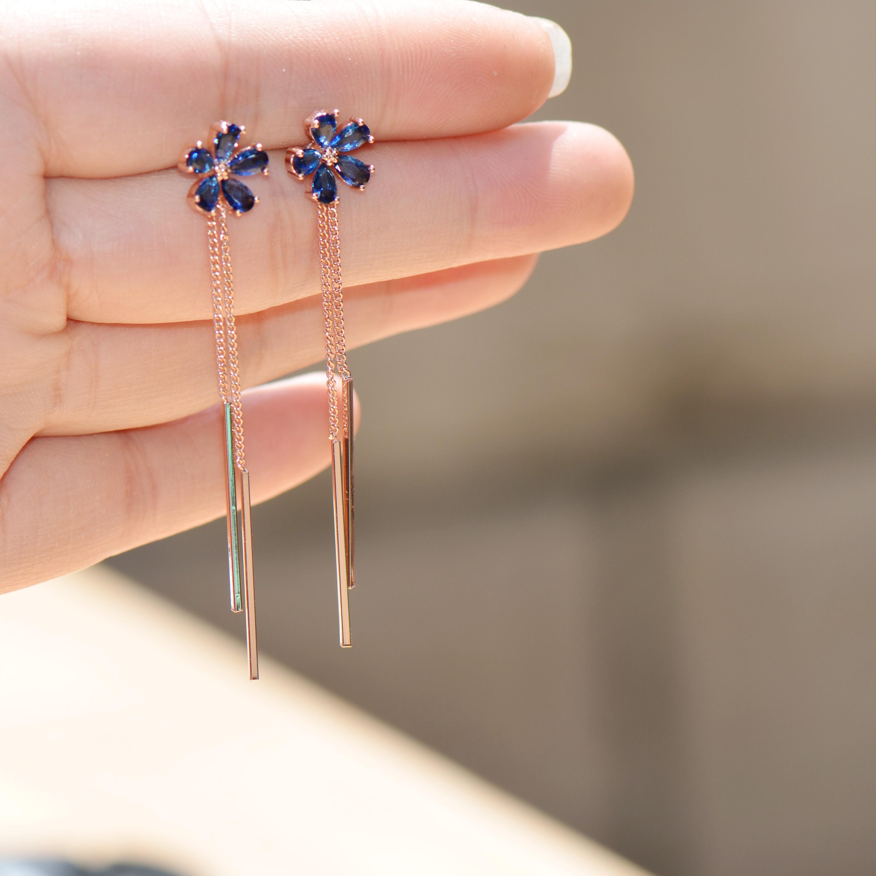 

Элегантные серьги с длинными кисточками из цветочного циркона без пирсинга зажим для наушников серьги для вечеринок свадебные украшения