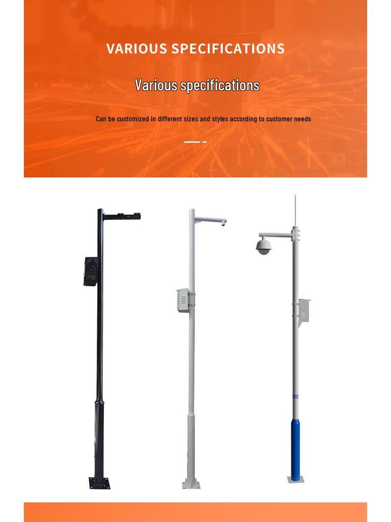 Wind-Resistant Hot-Dip Galvanized Anti-Corrosion Community Security Monitoring Pole