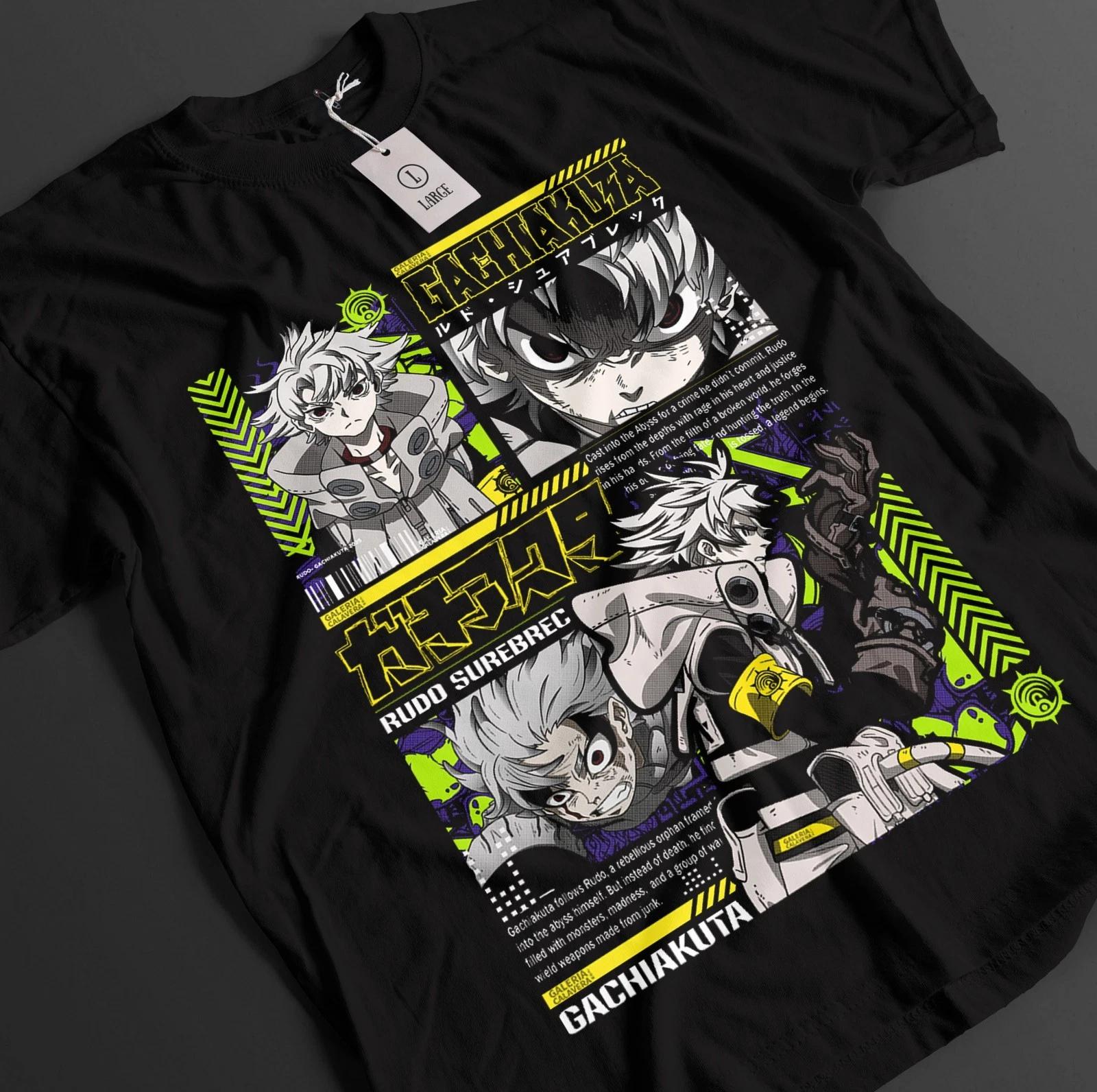 

Gachiakuta Футболка Rudo Футболка Engine Футболка Zanka Топ Футболка Аниме Уборщики L